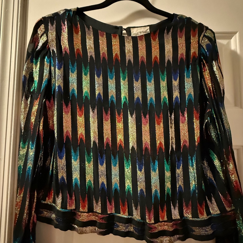 Lloyd Williams Vintage Metallic Lame Blouse